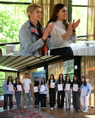 The AybPRO project-based learning program has concluded at Dilijan High School. 2 3