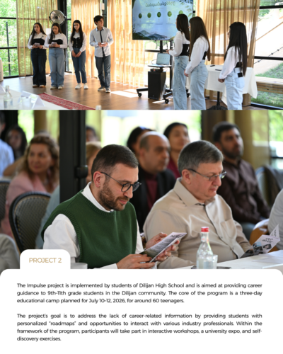 The AybPRO project-based learning program has concluded at Dilijan High School. 3 4